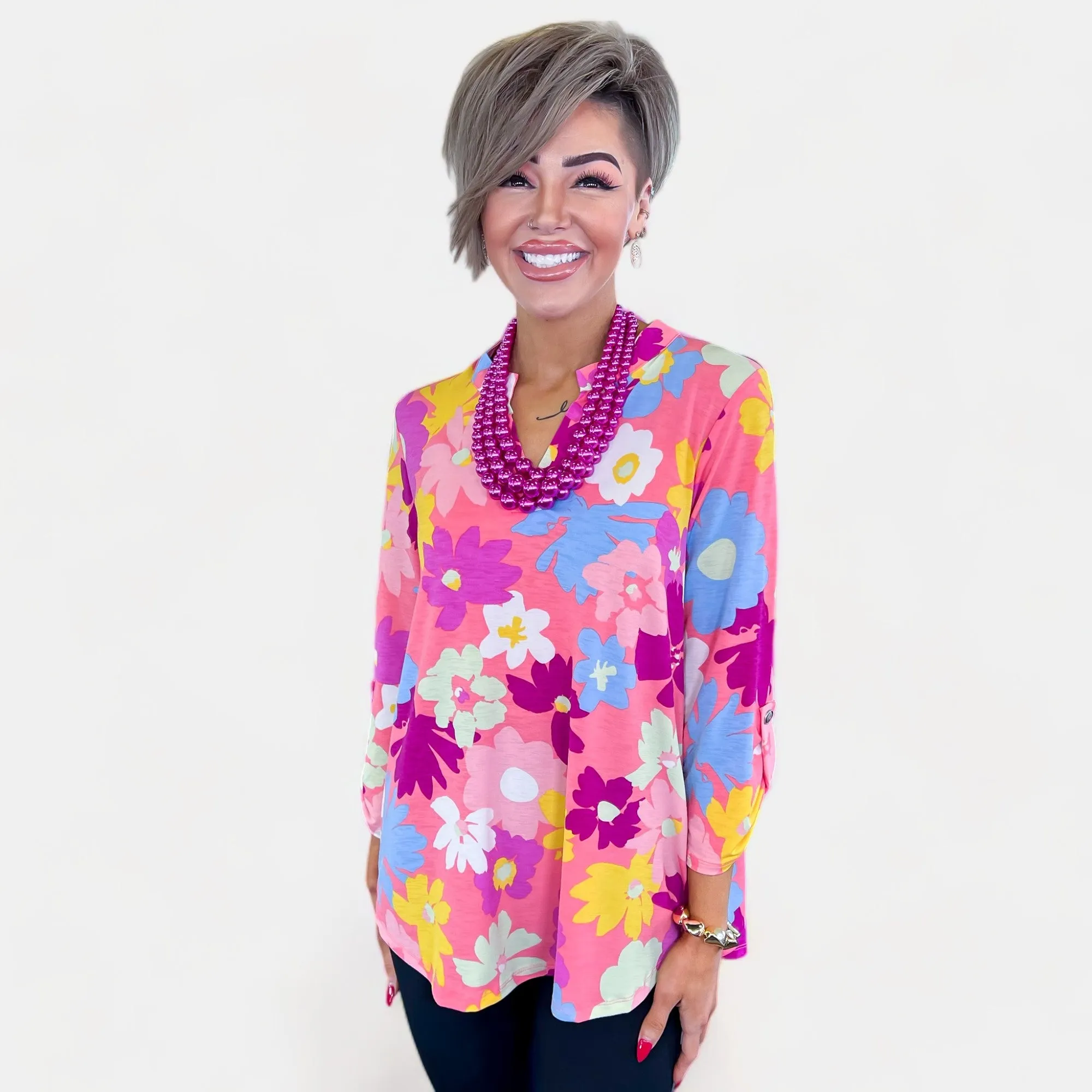 Coral Floral Lizzy Top sold by ZZs product image thumbnail 4