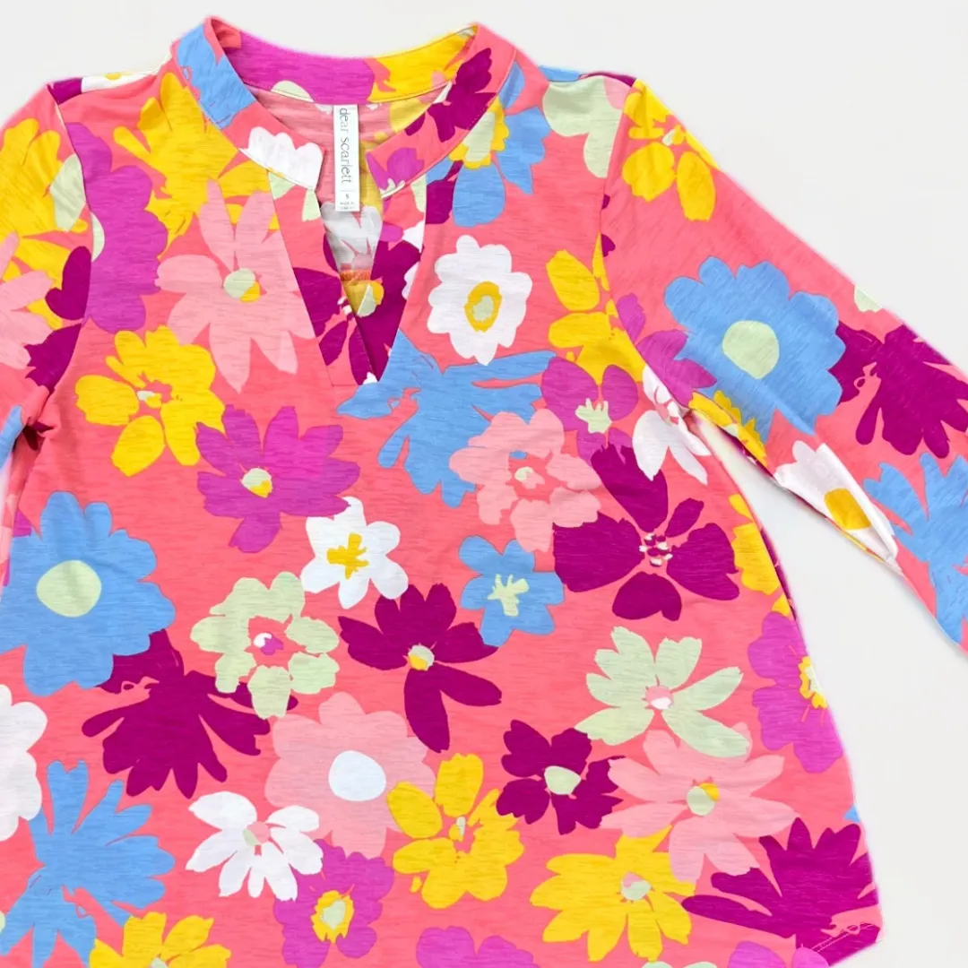 Coral Floral Lizzy Top sold by ZZs product image thumbnail 2