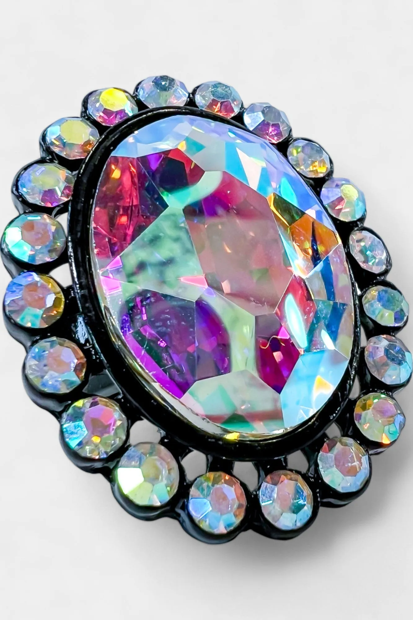 Black Oval Stone Stretch Ring sold by ZZs product image thumbnail 4