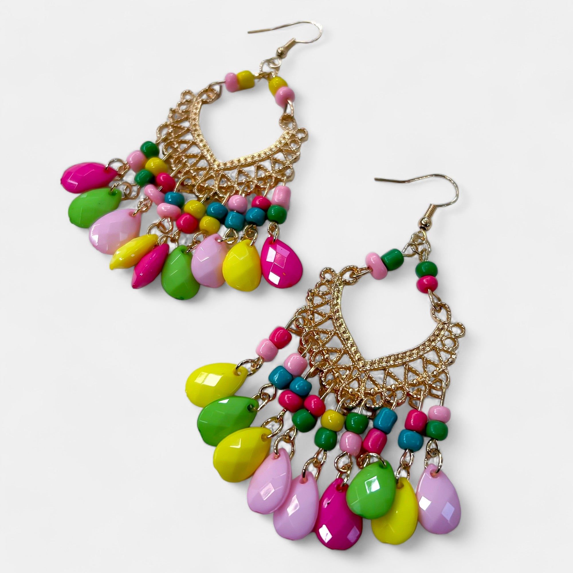 Multi Teardrop Stone Earrings sold by ZZs
