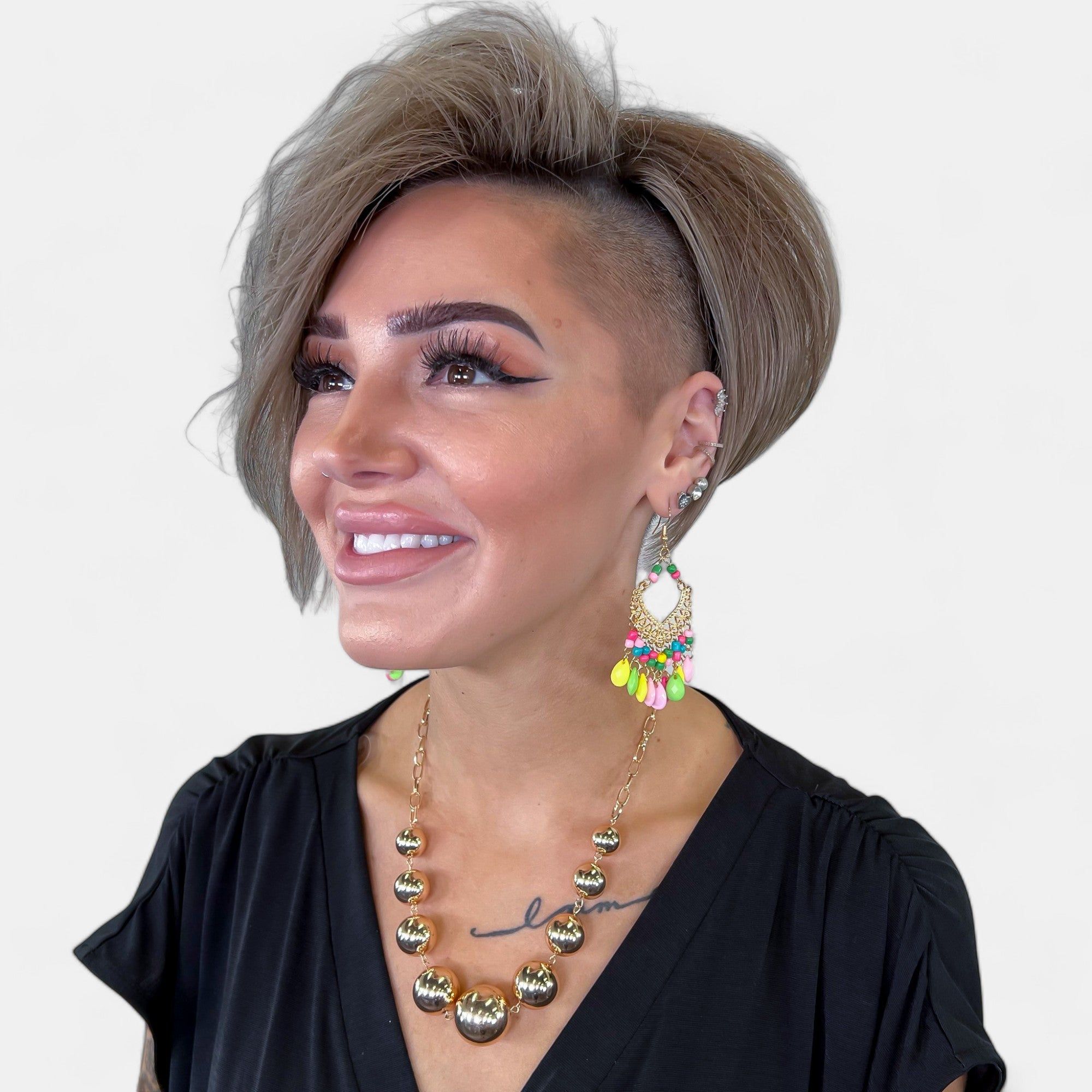 Multi Teardrop Stone Earrings sold by ZZs product image thumbnail 4