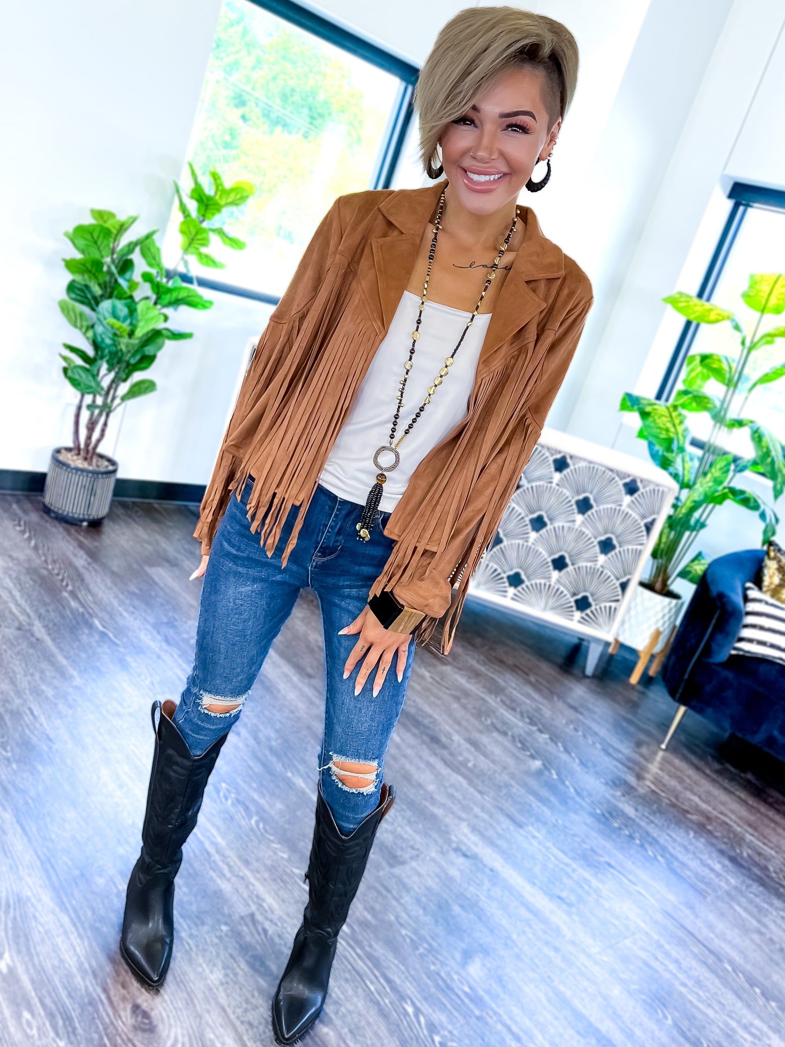 Fringe Jacket | Camel sold by ZZs product image thumbnail 2