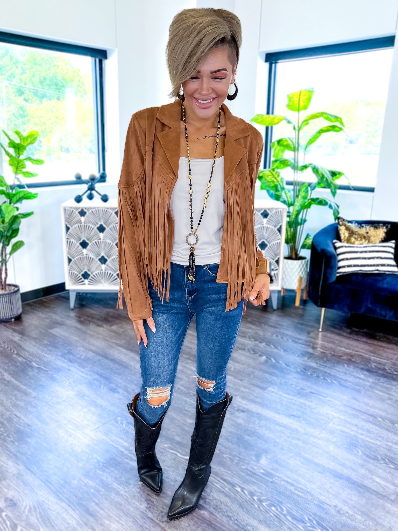 Fringe Jacket | Camel sold by ZZs product image thumbnail 4