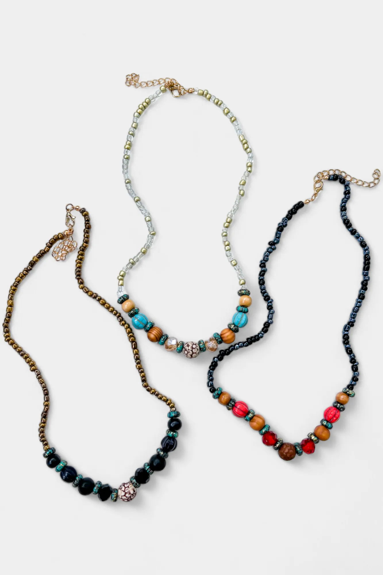 Bohemian Beaded Stone Necklace sold by ZZs