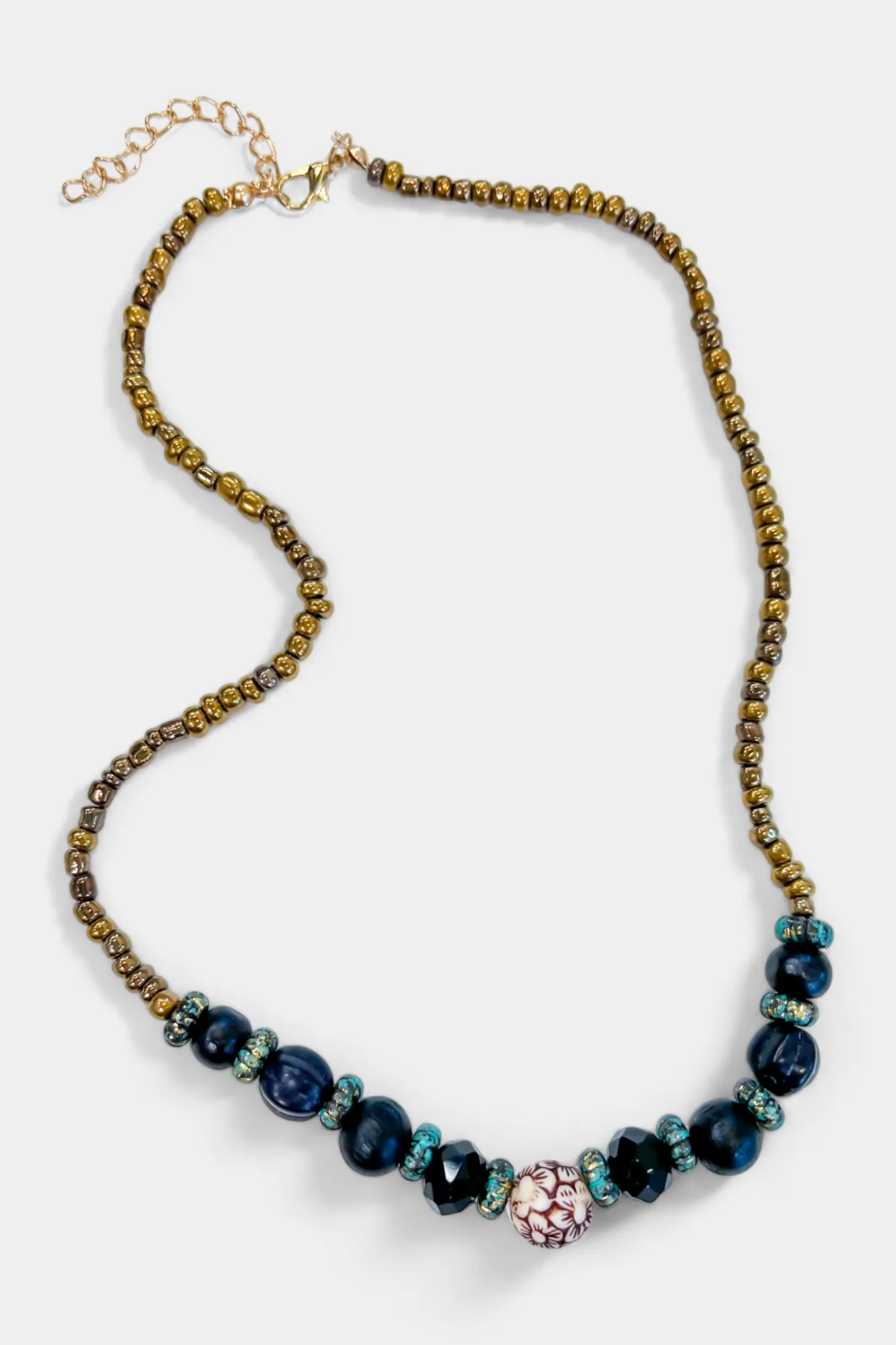 Bohemian Beaded Stone Necklace sold by ZZs product image thumbnail 2