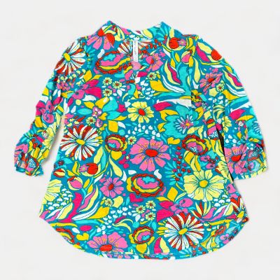 Emerald Bright Floral Lizzy Top sold by ZZs