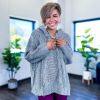 Grey Cable Knit Hoodie sold by ZZs