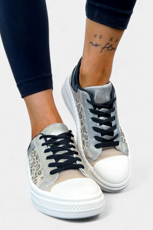Gold Leopard Sneakers sold by ZZs