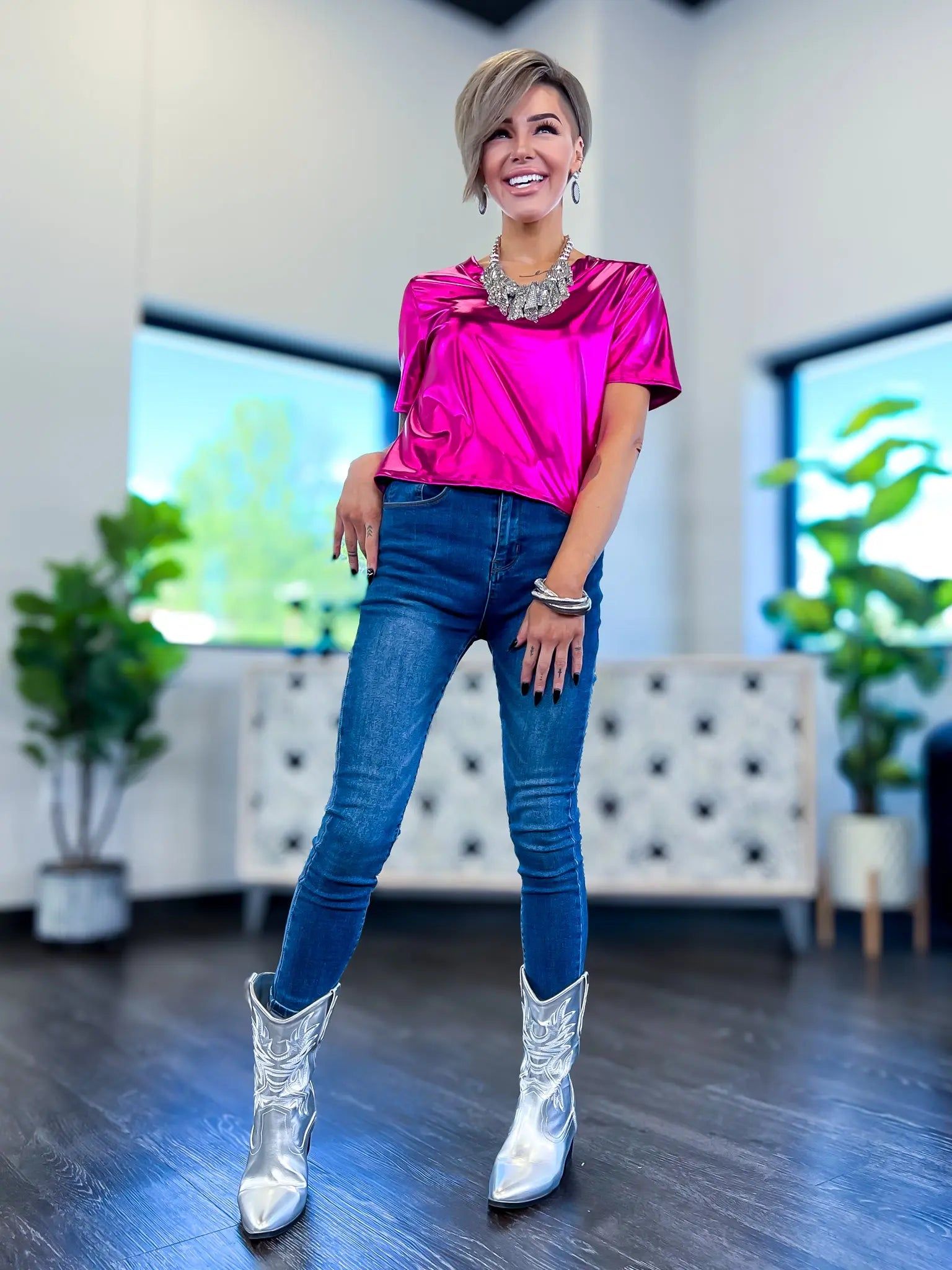 Metallic Top | Hot Pink sold by ZZs product image thumbnail 2