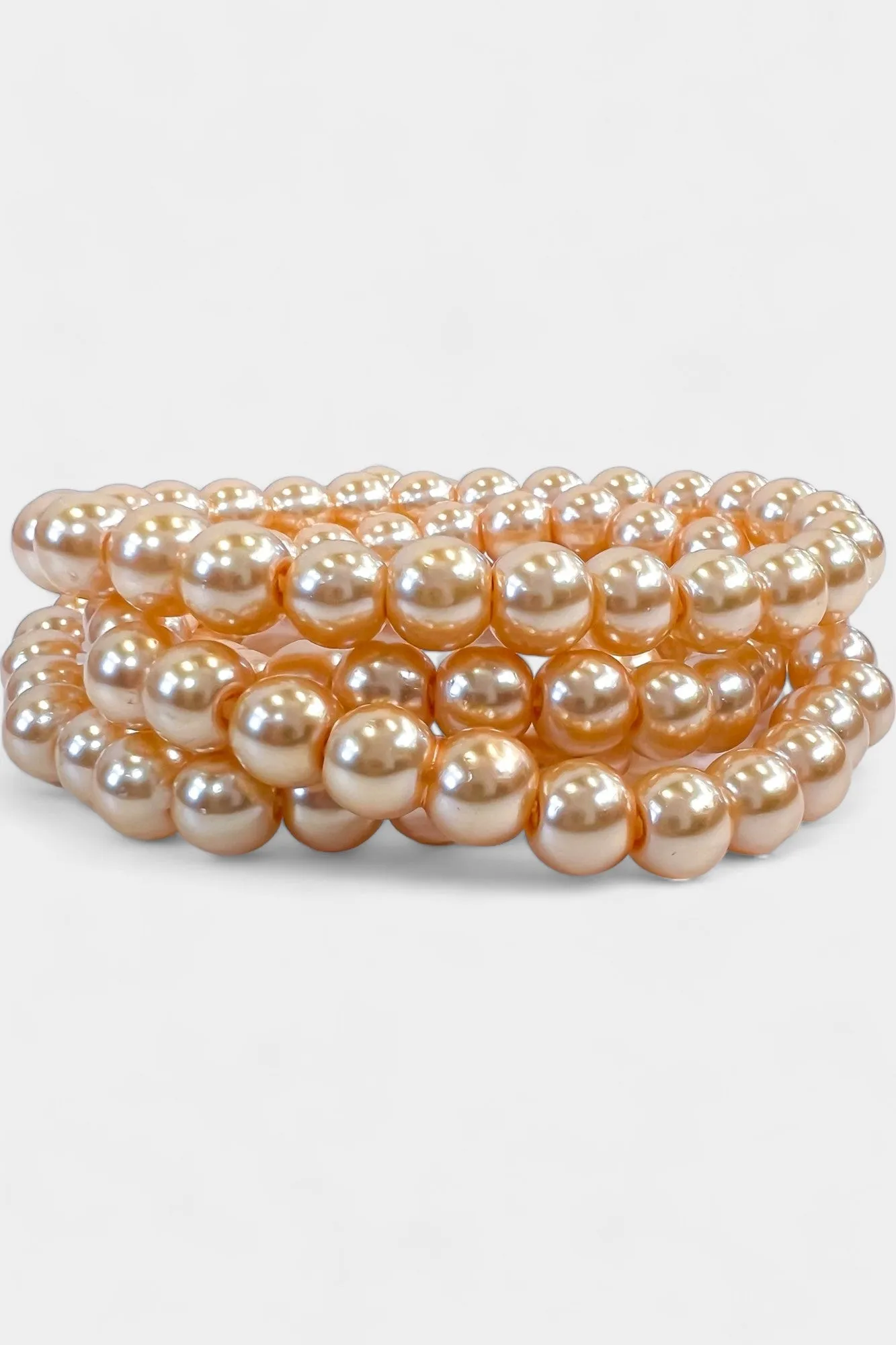 Tangerine Pearl Stretch Bracelets sold by ZZs product image thumbnail 4
