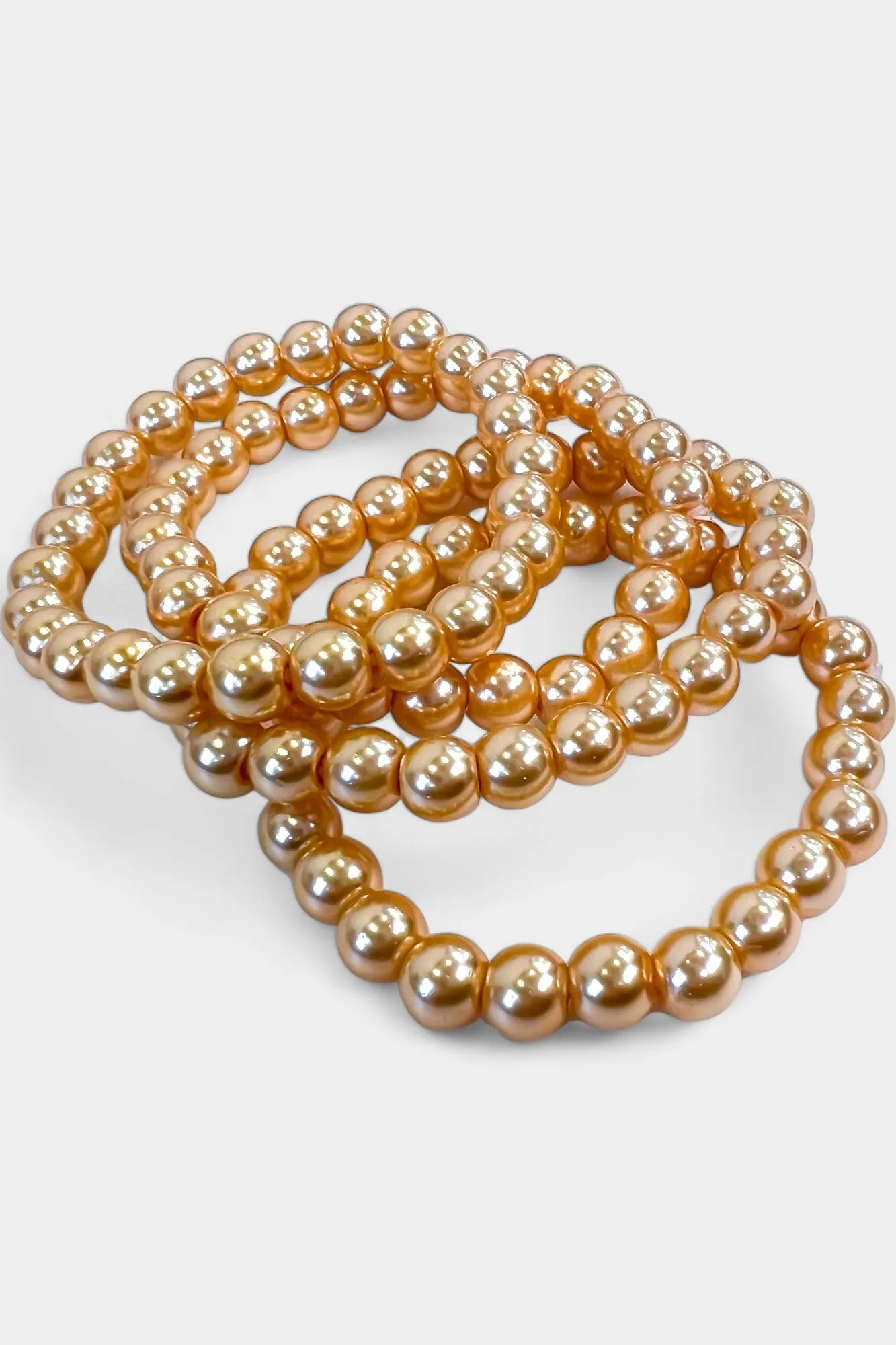 Tangerine Pearl Stretch Bracelets sold by ZZs product image thumbnail 3