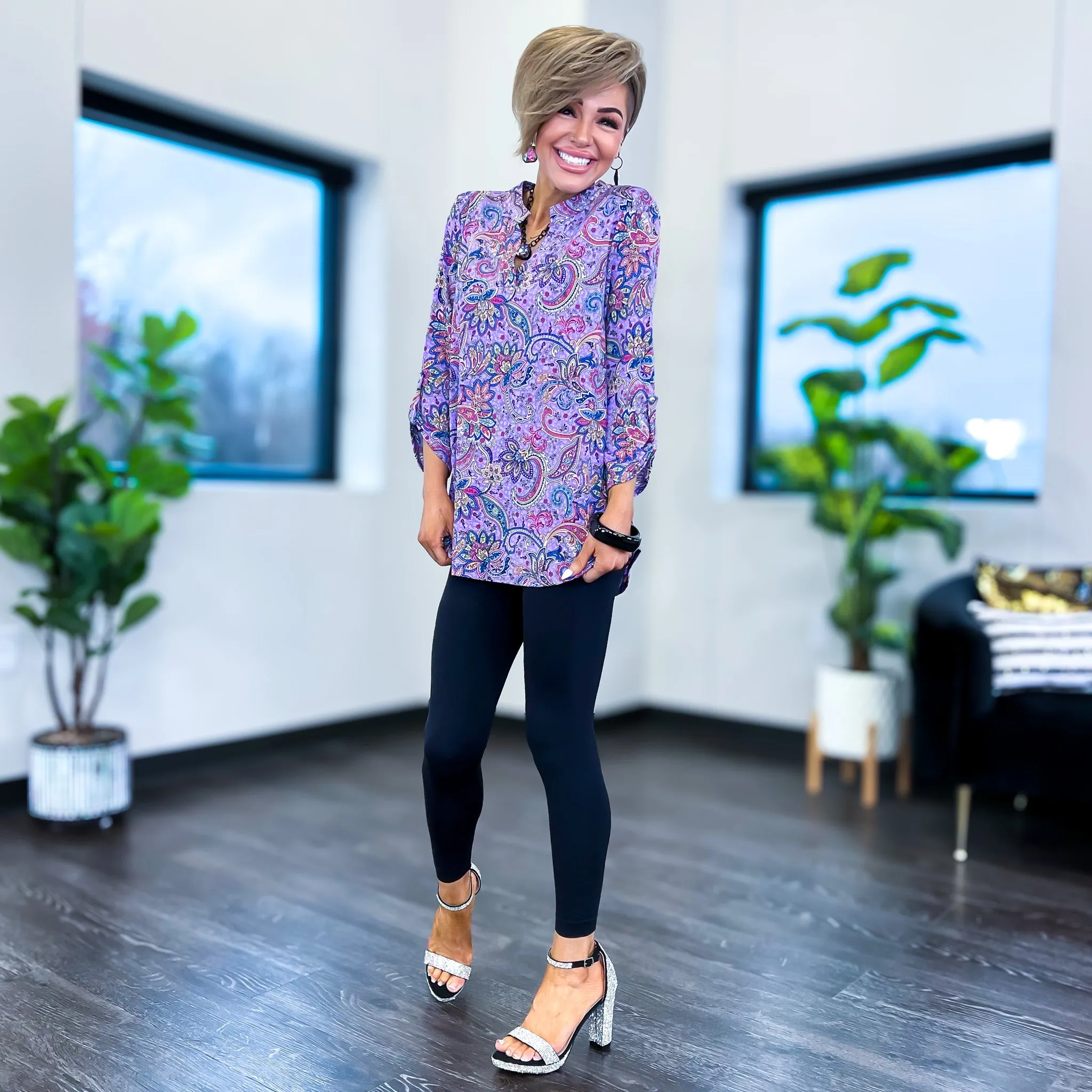 Lavender Multi Paisley Lizzy Top sold by ZZs product image thumbnail 3