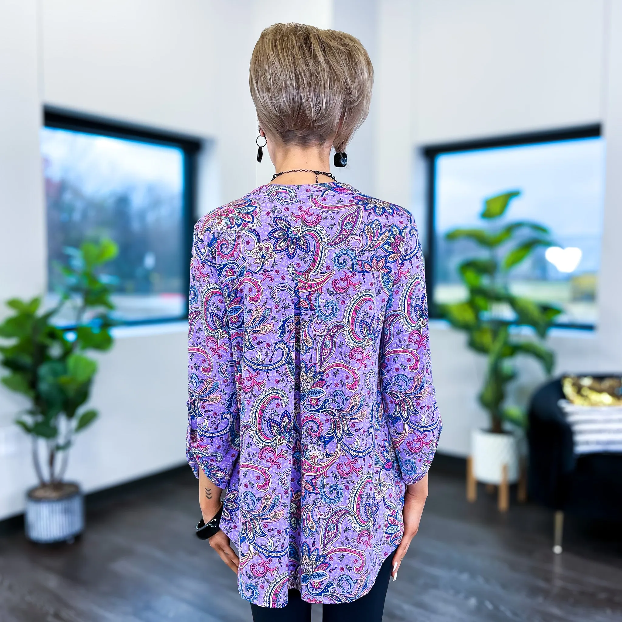 Lavender Multi Paisley Lizzy Top sold by ZZs product image thumbnail 5