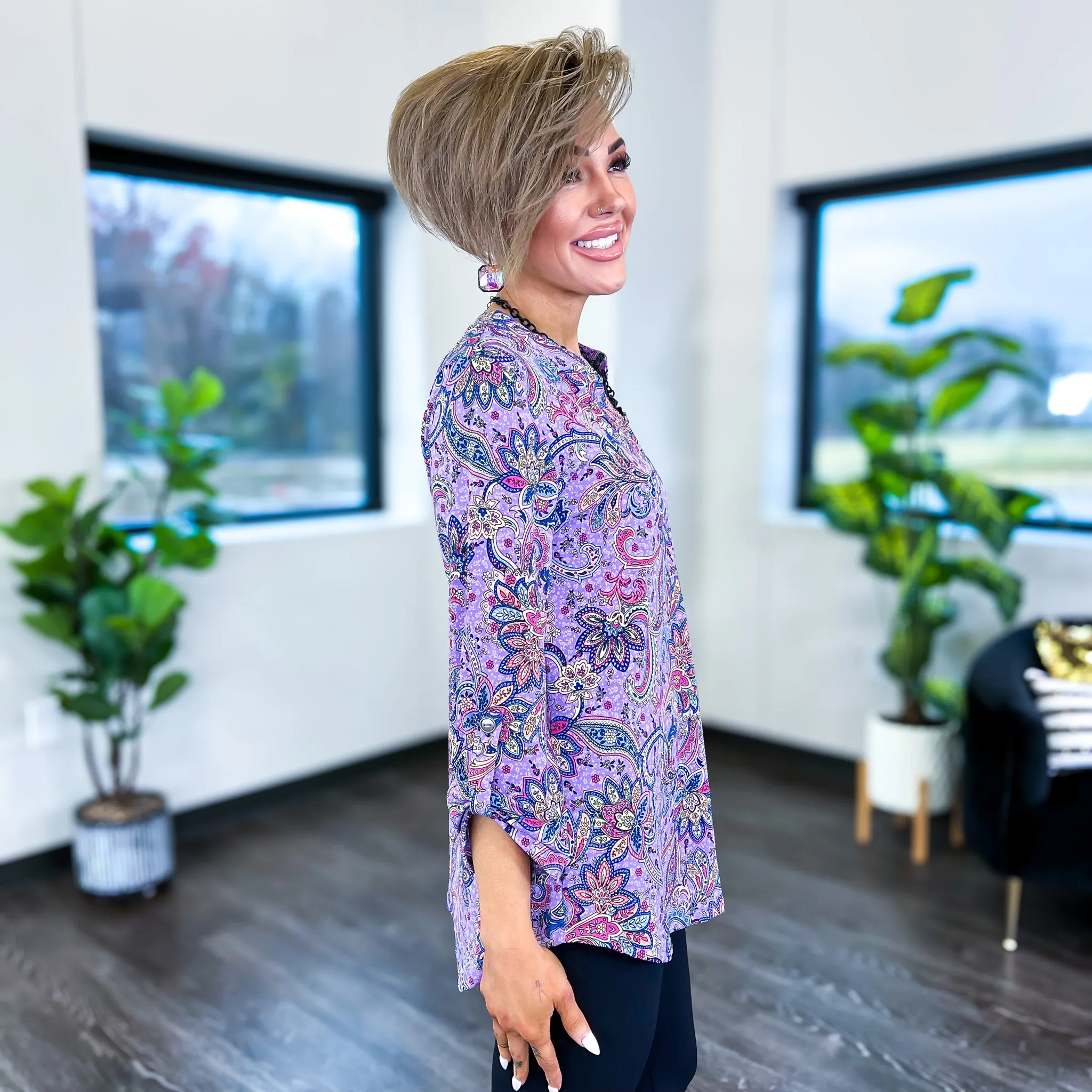 Lavender Multi Paisley Lizzy Top sold by ZZs product image thumbnail 4