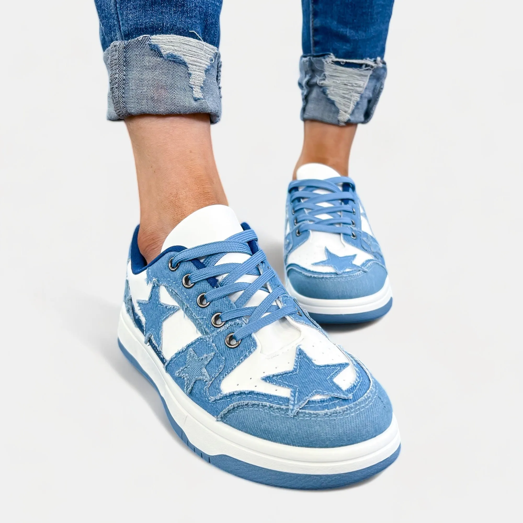 Denim Kelsie Star Sneakers sold by ZZs product image thumbnail 2