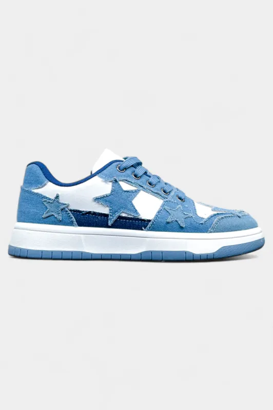 Denim Kelsie Star Sneakers sold by ZZs