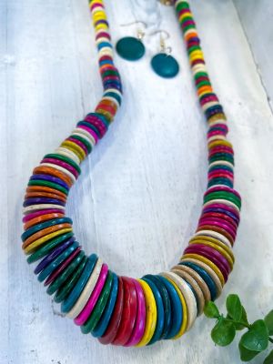Full of Color Wood Necklace Set sold by ZZs