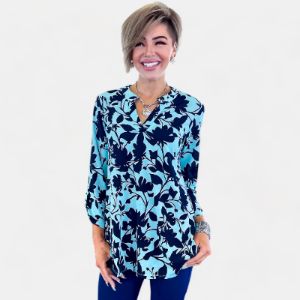 Mint Navy Lizzy Top sold by ZZs