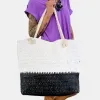 Black & White Beach Tote Bag sold by ZZs