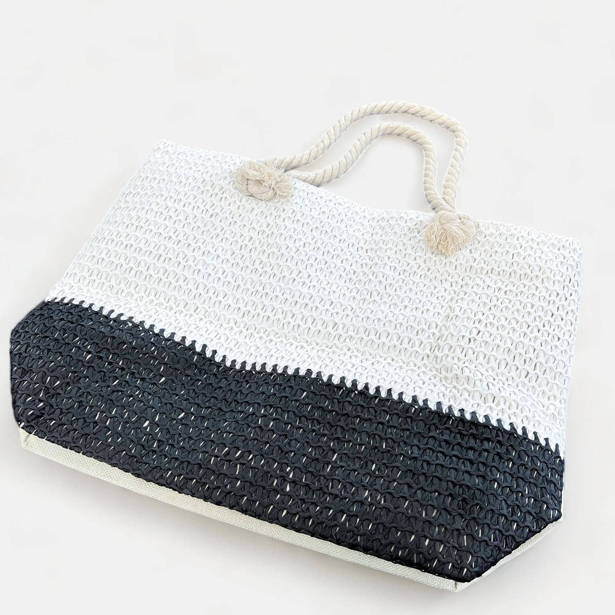 Black & White Beach Tote Bag sold by ZZs product image thumbnail 4