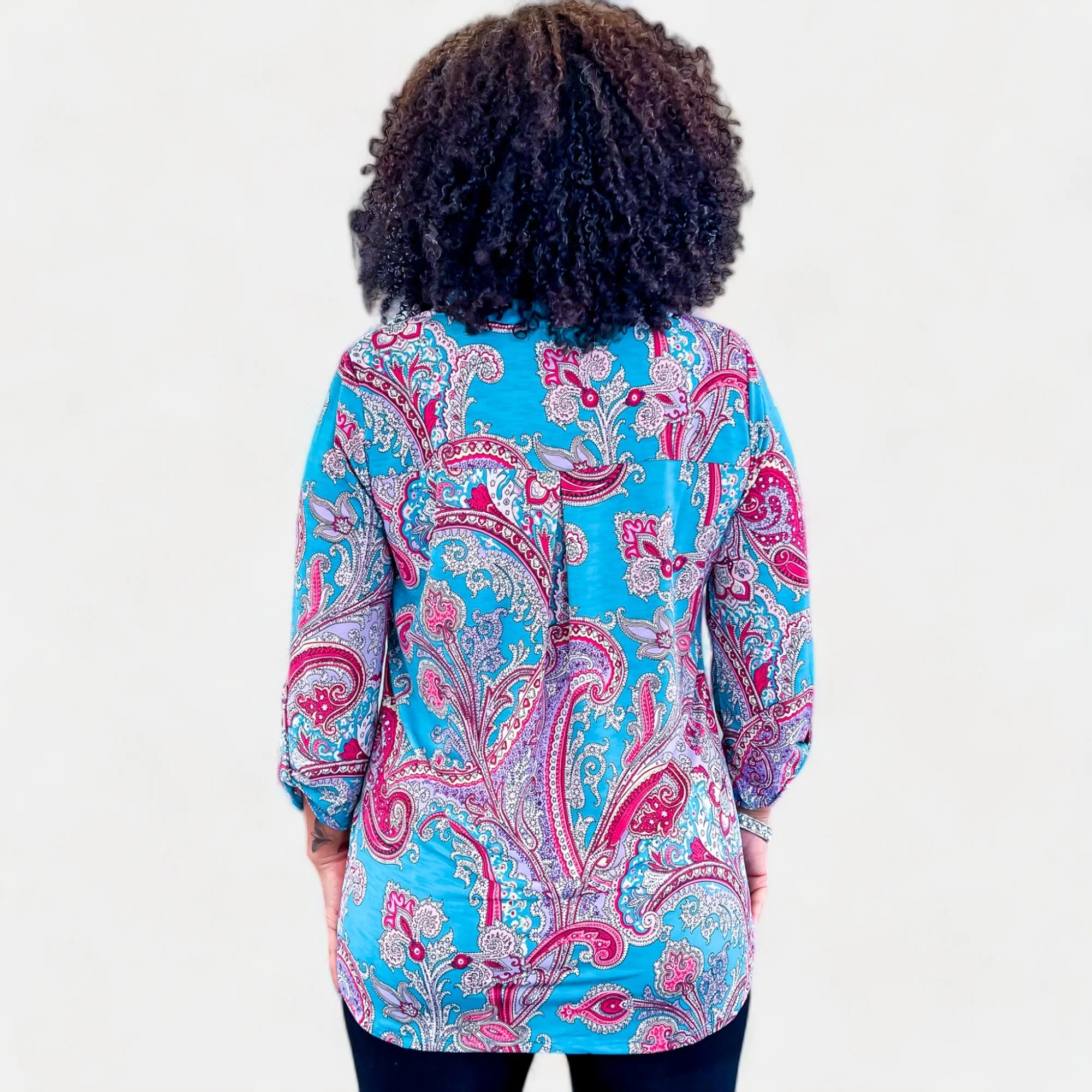 Blue Multi Paisley Lizzy Top sold by ZZs product image thumbnail 5