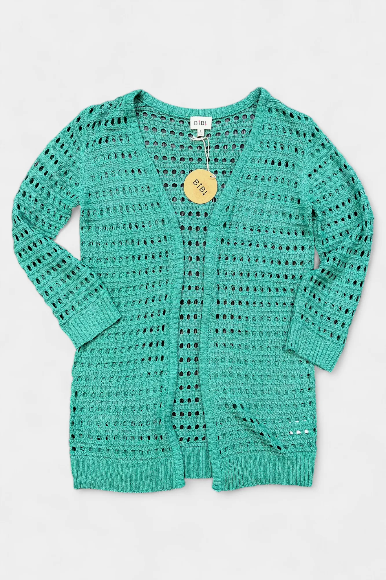 Green Open Knit Cardigan sold by ZZs product image thumbnail 2