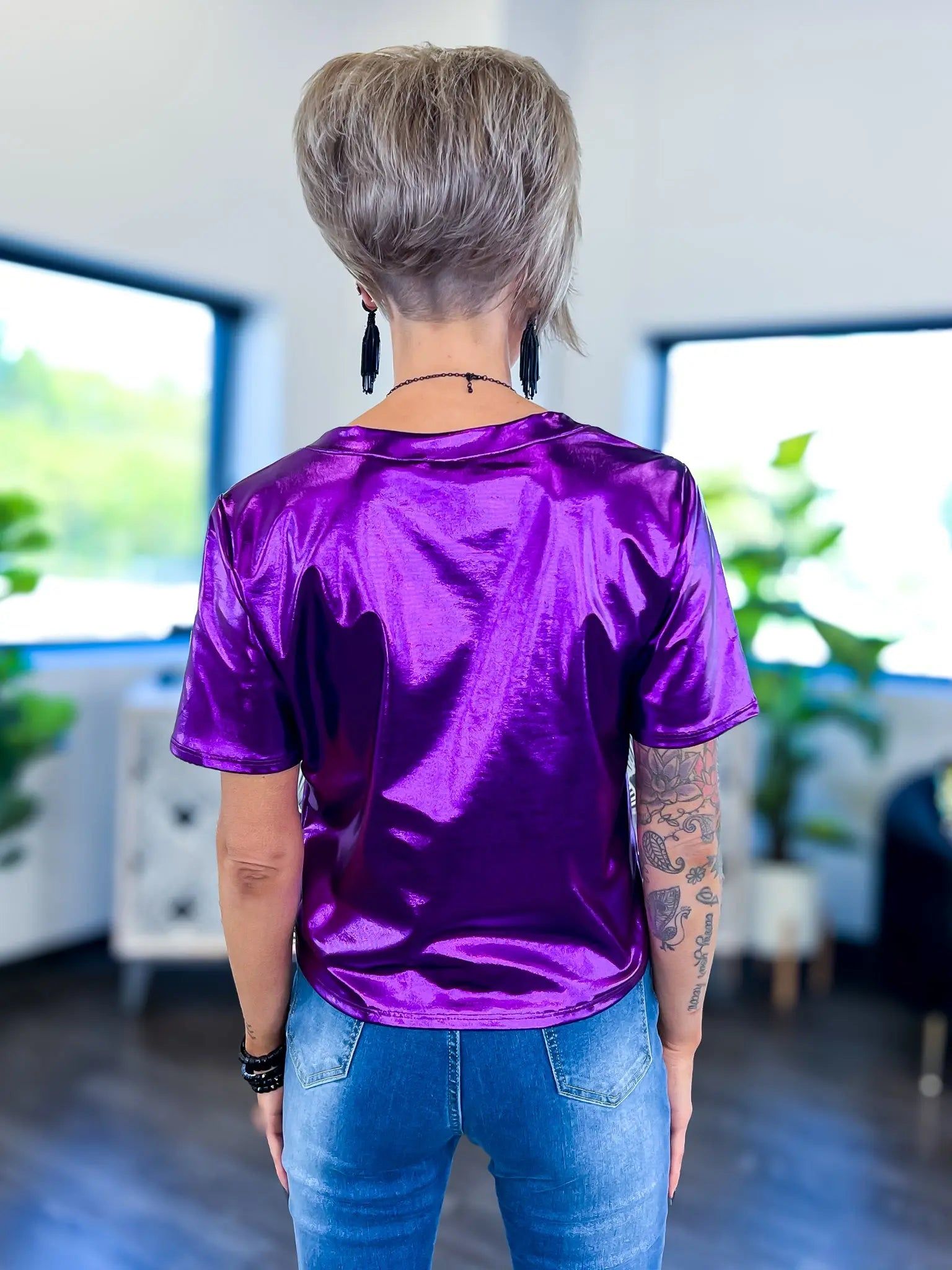 Purple Metallic Top sold by ZZs product image thumbnail 5