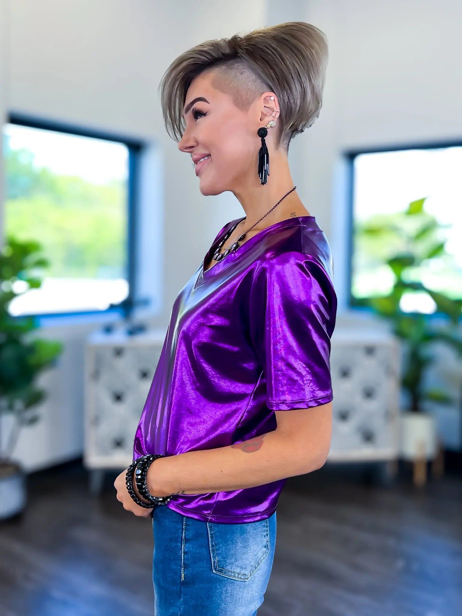 Purple Metallic Top sold by ZZs product image thumbnail 3