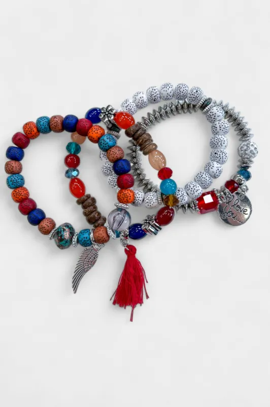 Multi Mixed Charm Bracelet Set sold by ZZs