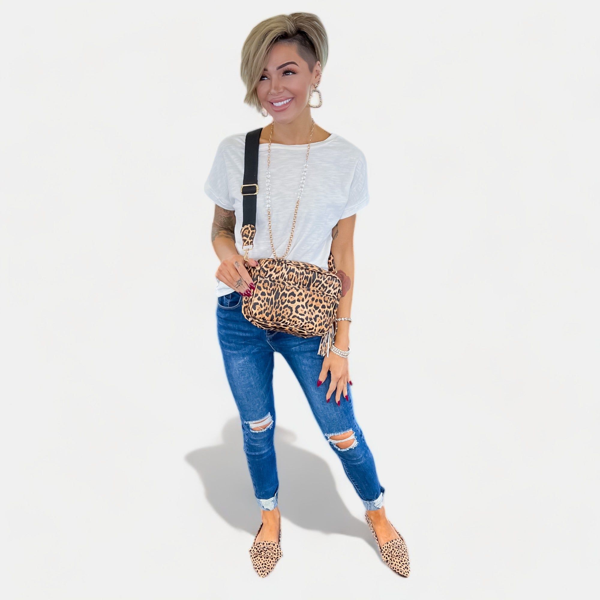 Leopard Faux Leather Crossbody Bag sold by ZZs product image thumbnail 5