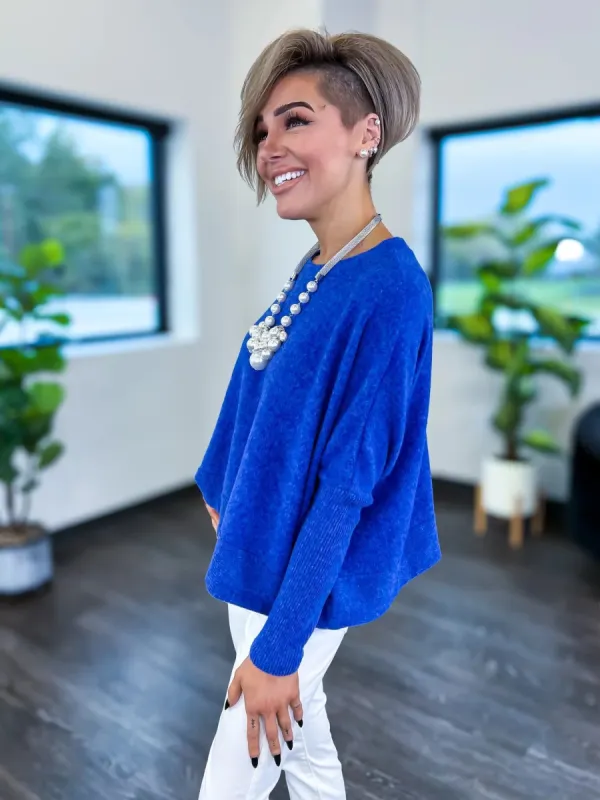 Dolman Sleeve Sweater | Blue sold by ZZs