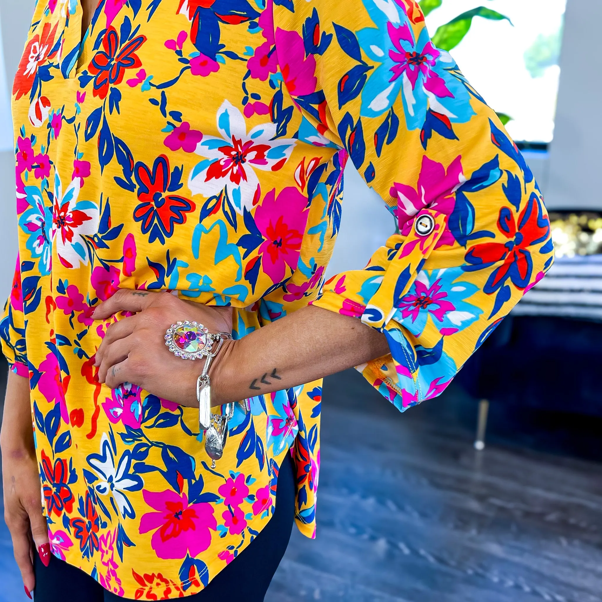 Yellow Multi Vacay Lizzy Top sold by ZZs product image thumbnail 5