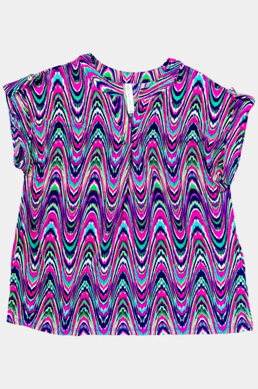 Multi Wave Lizzy Short Sleeve Top [NO RETURNS] sold by ZZs