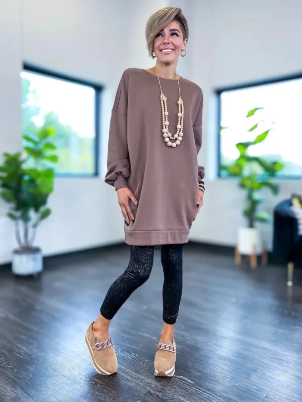 Oversized Long Sweatshirt | Mocha sold by ZZs
