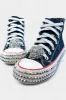 Black Embellished High Top Sneakers sold by ZZs
