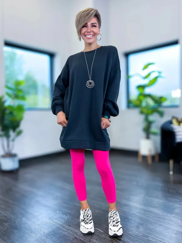 Oversized Long Sweatshirt | Charcoal sold by ZZs
