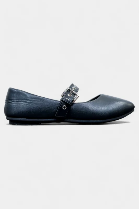 Black Grommet Ballet Flats sold by ZZs