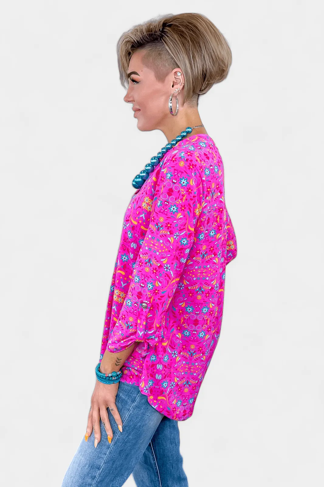 Pink Floral Lizzy Top sold by ZZs product image thumbnail 4