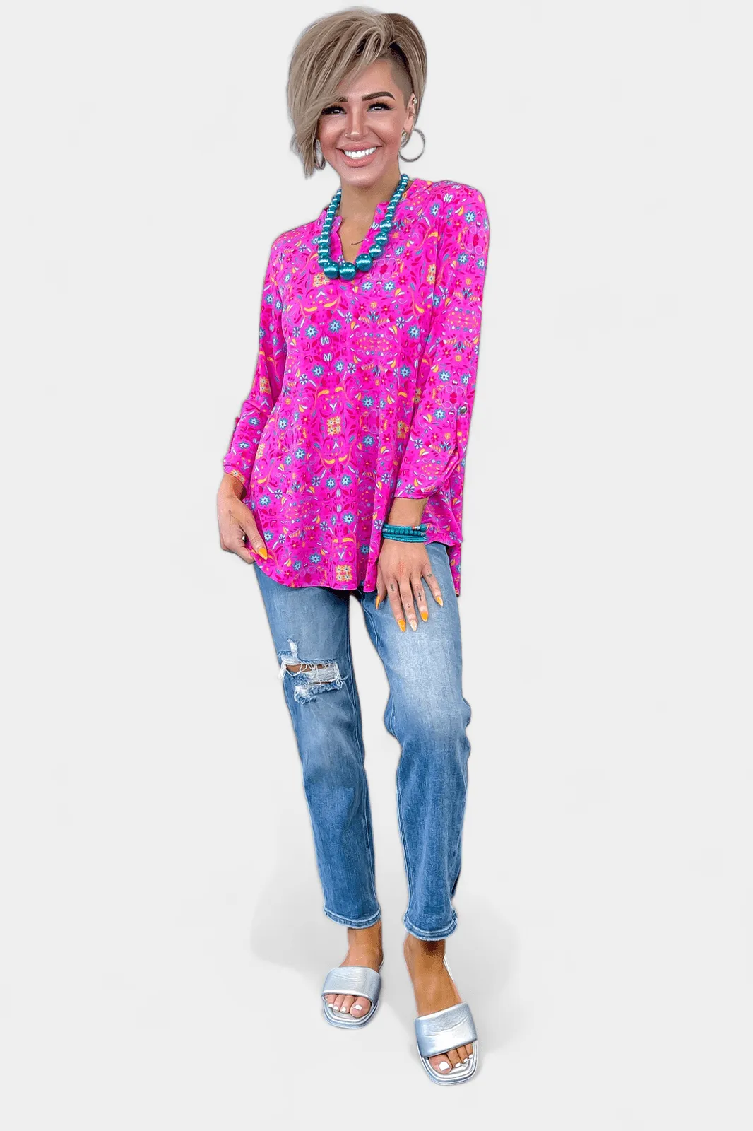 Pink Floral Lizzy Top sold by ZZs product image thumbnail 3
