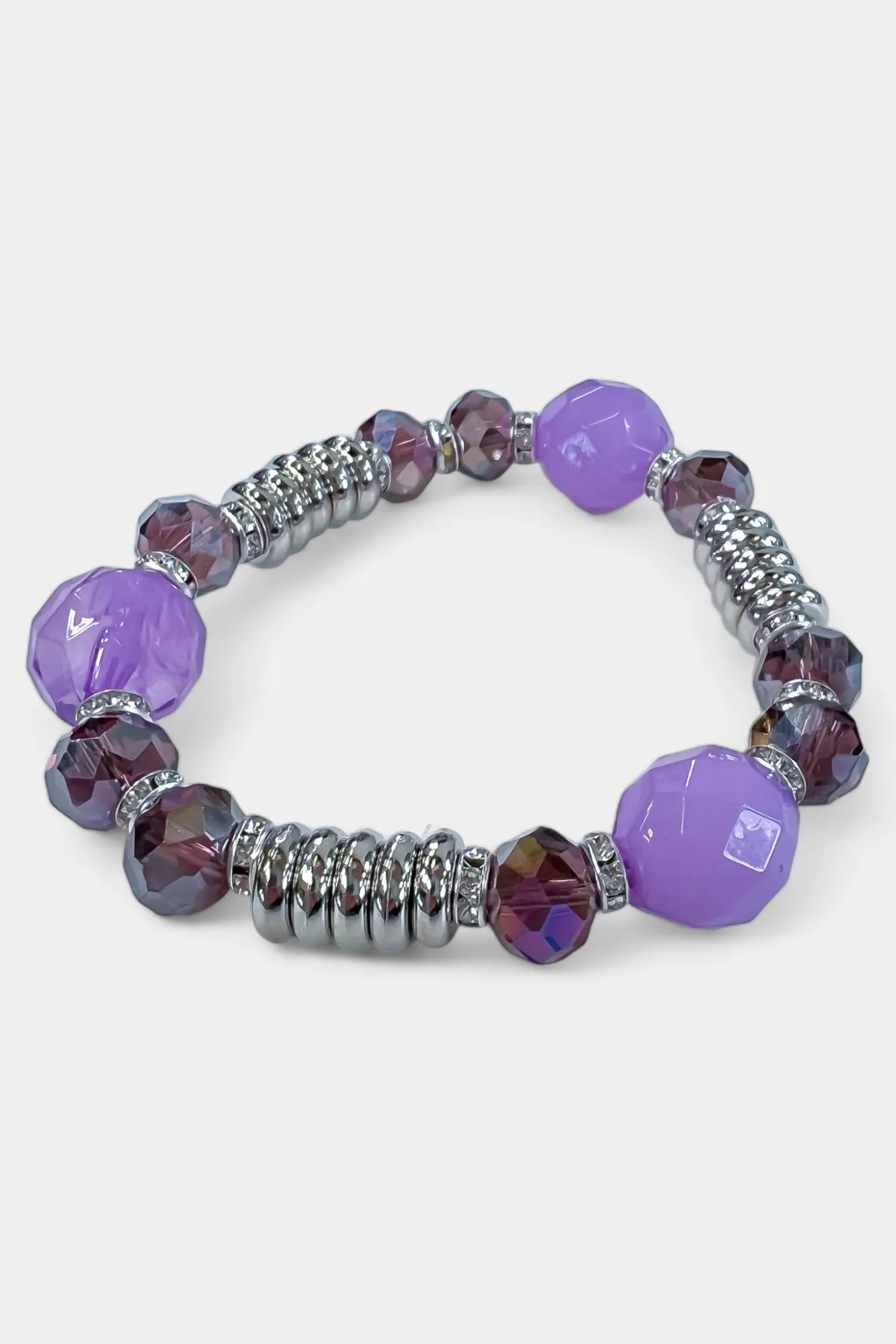 Purple Stone Stretch Bracelet sold by ZZs product image thumbnail 2