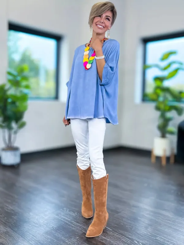 Denim Vintage Wash Top sold by ZZs