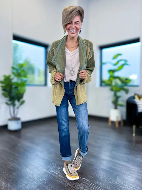 Green Moto Jacket sold by ZZs