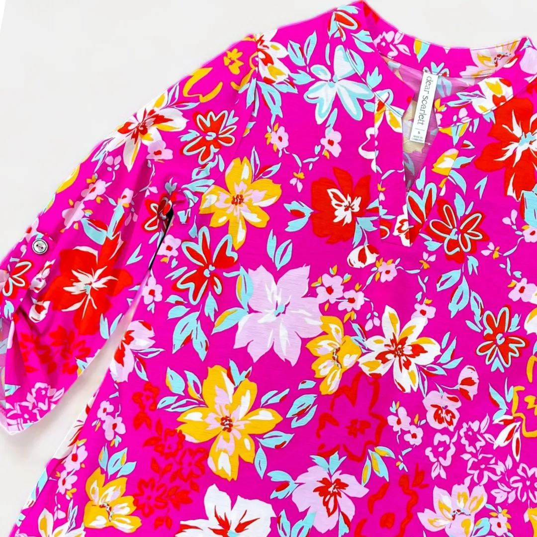 Pink Multi Floral Lizzy Top sold by ZZs product image thumbnail 2