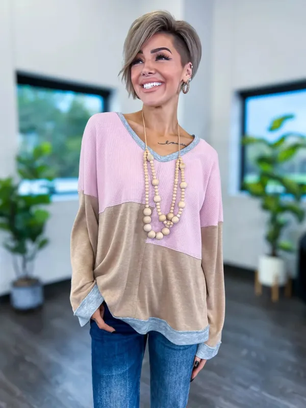 Colorblock Long Sleeve Top sold by ZZs