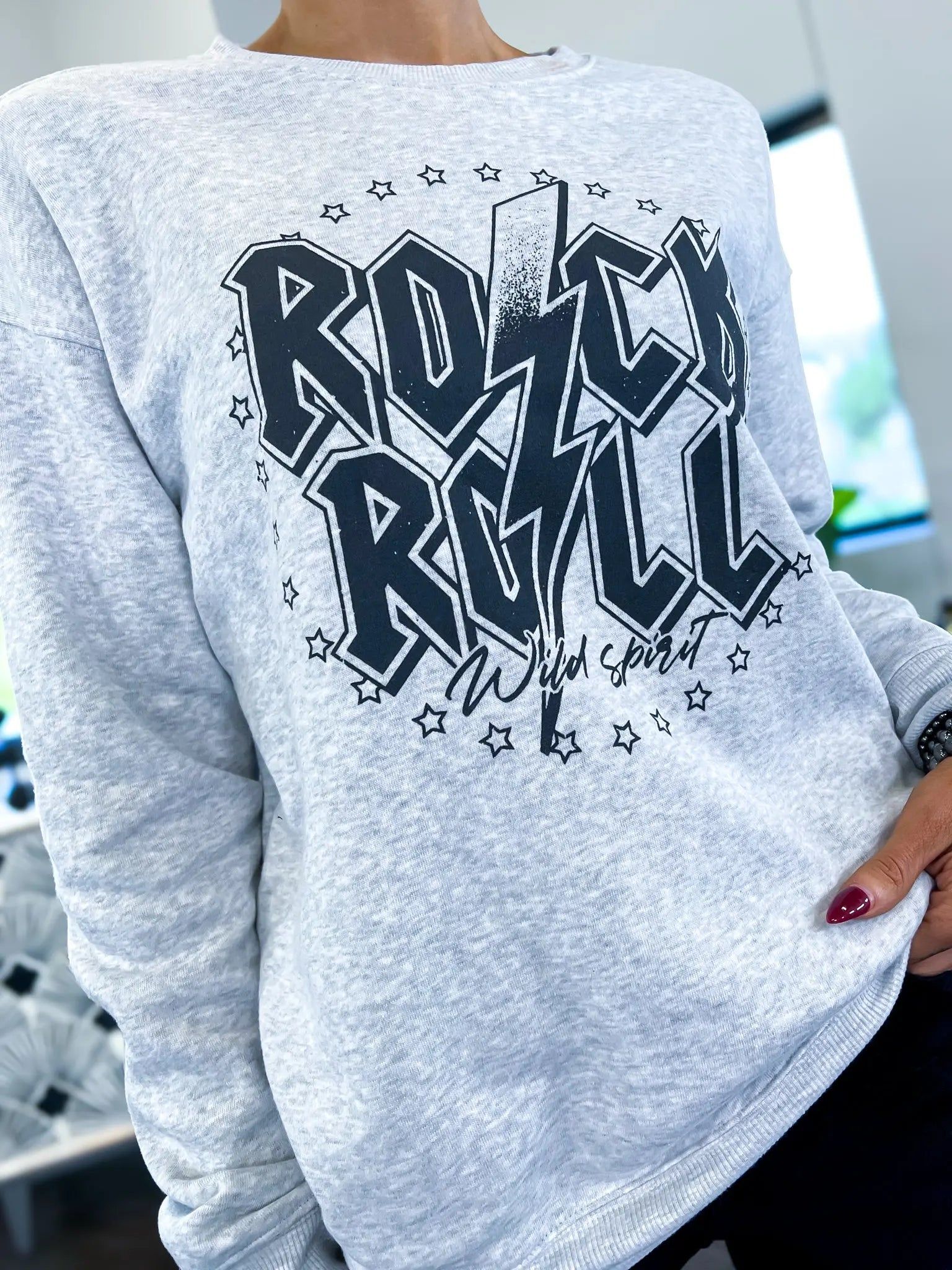 Rock N Roll Sweatshirt sold by ZZs product image thumbnail 2