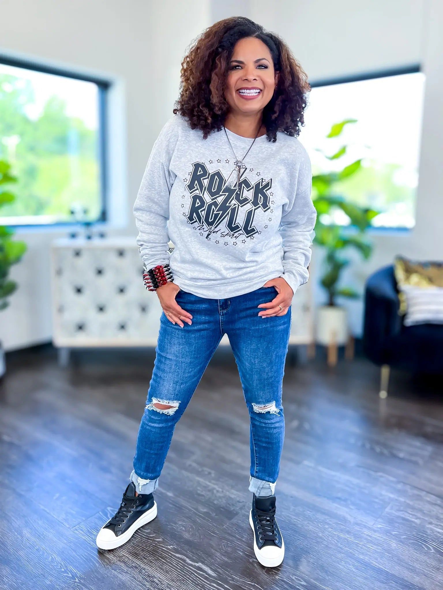 Rock N Roll Sweatshirt sold by ZZs product image thumbnail 4