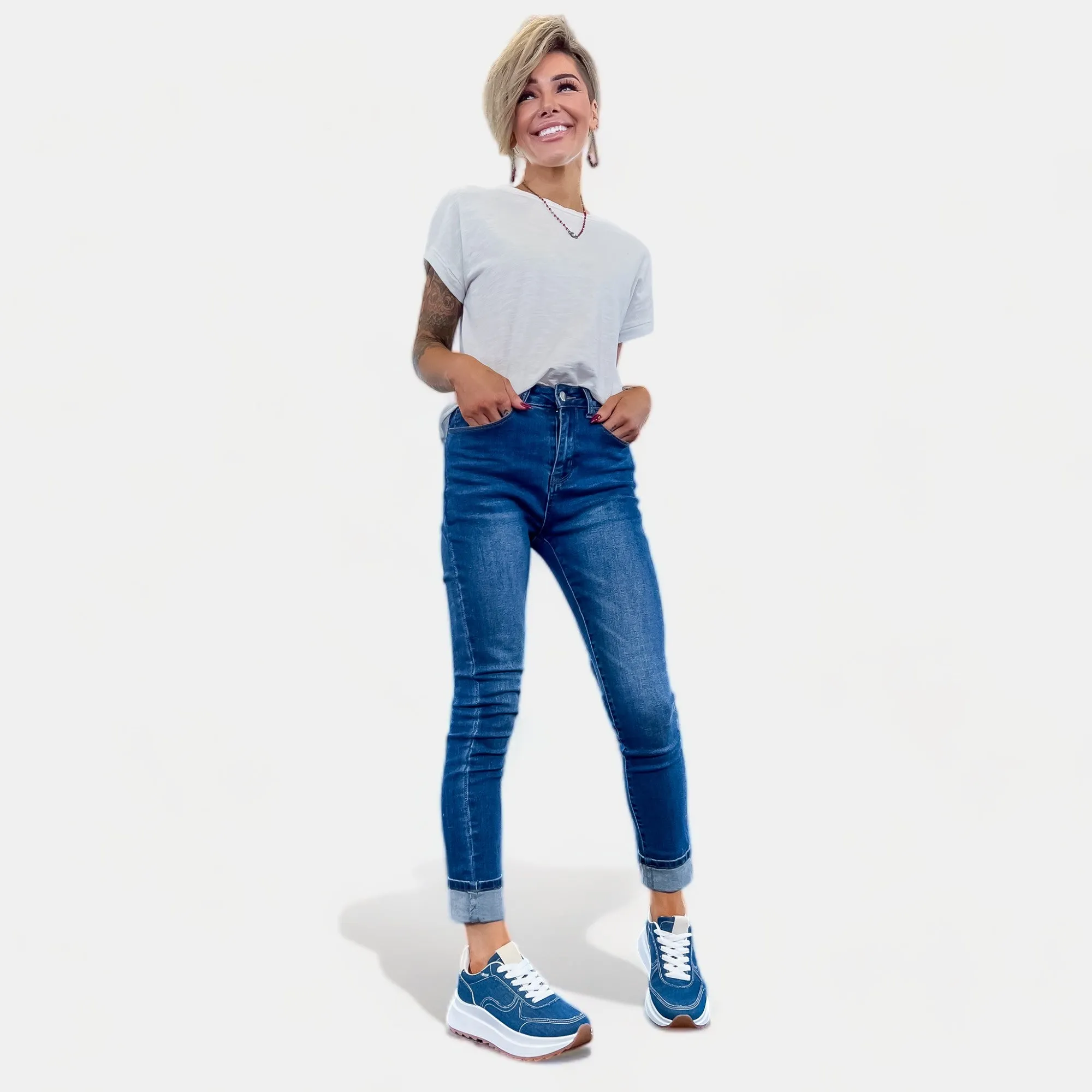 Dark Blue Denim Sneakers sold by ZZs product image thumbnail 5