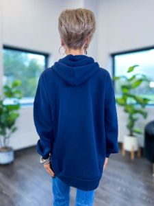 Oversized Long Hoodie | Navy sold by ZZs
