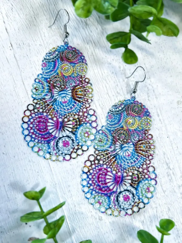 Mix Color Filigree Earrings sold by ZZs