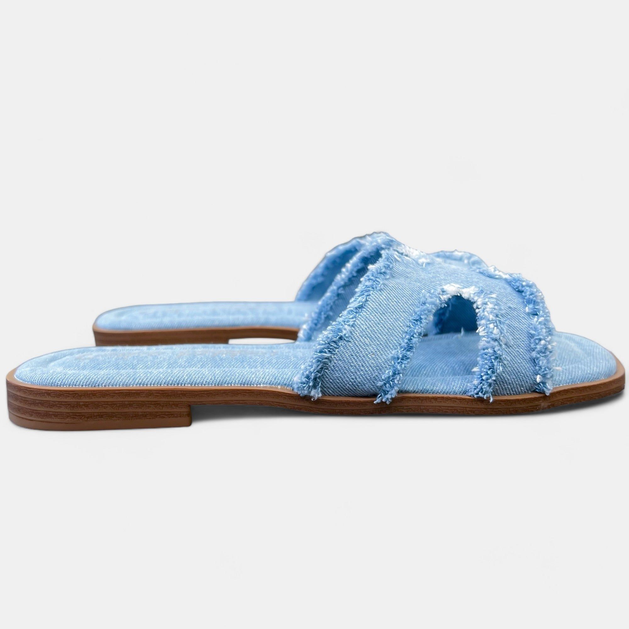 Denim Frayed Sandals sold by ZZs product image thumbnail 5